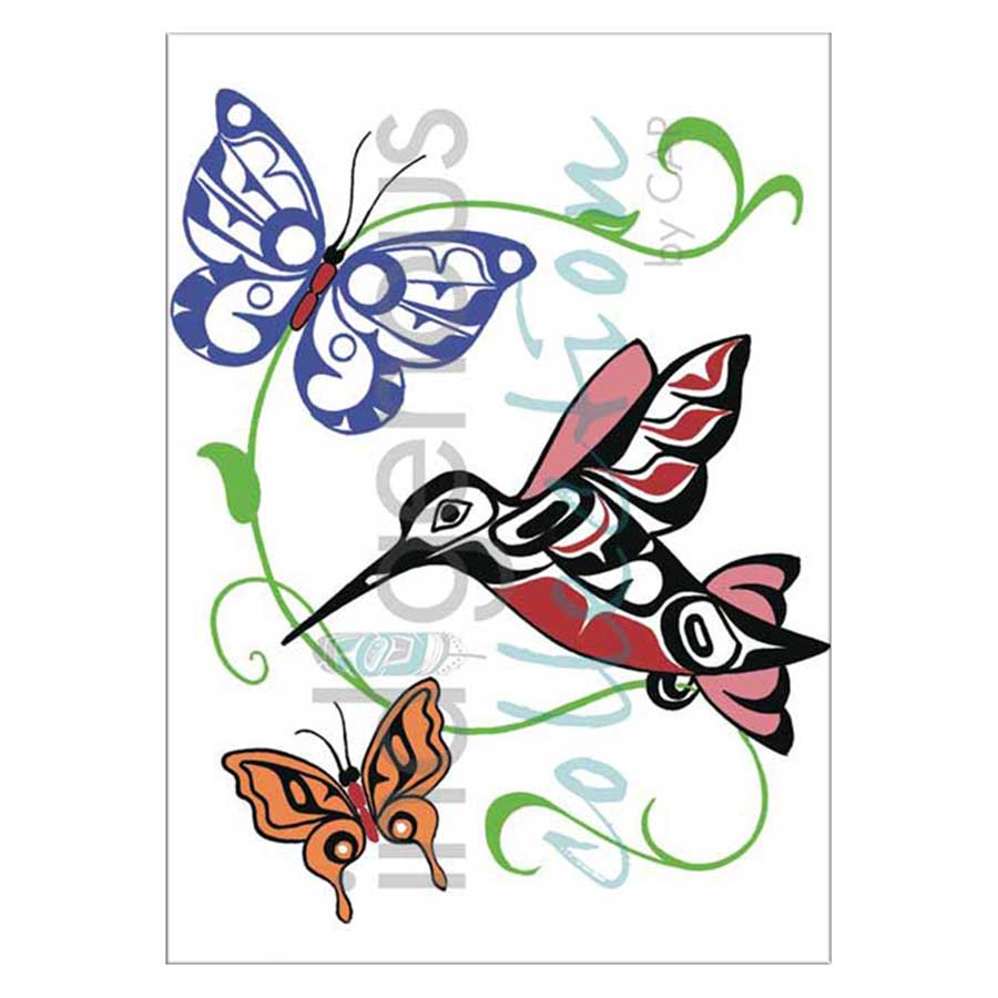 Hummingbirds and Butterflies Canvas Prints