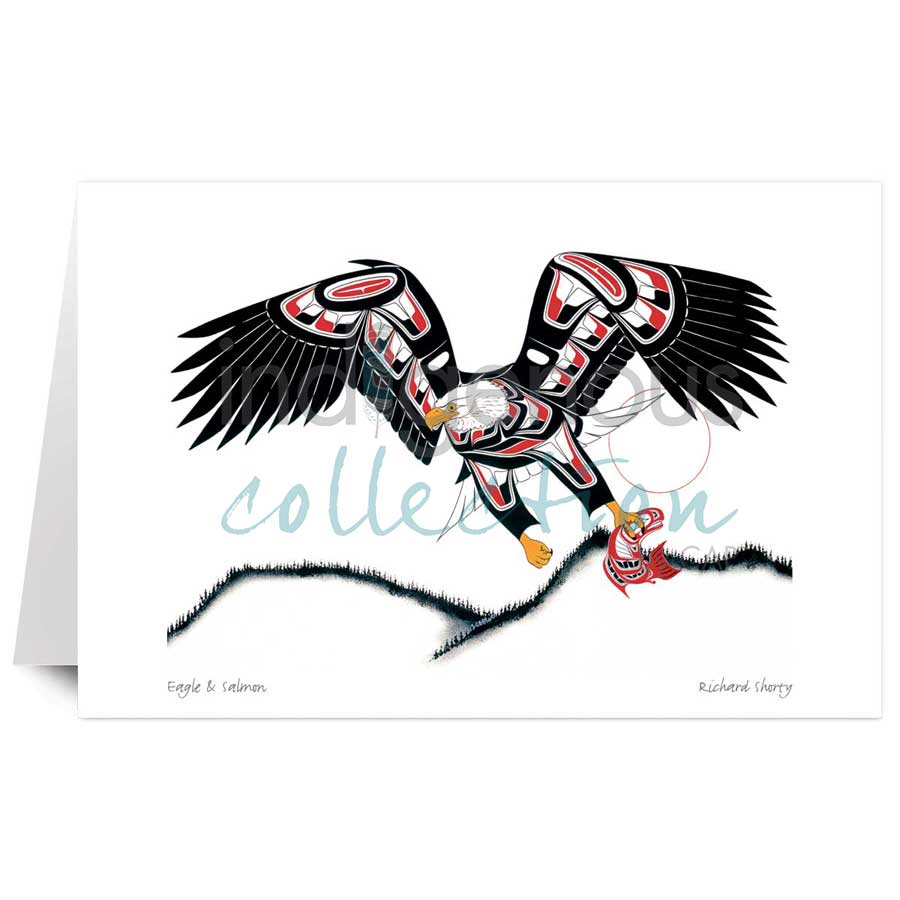 Eagle and Salmon by artist Richard Shorty