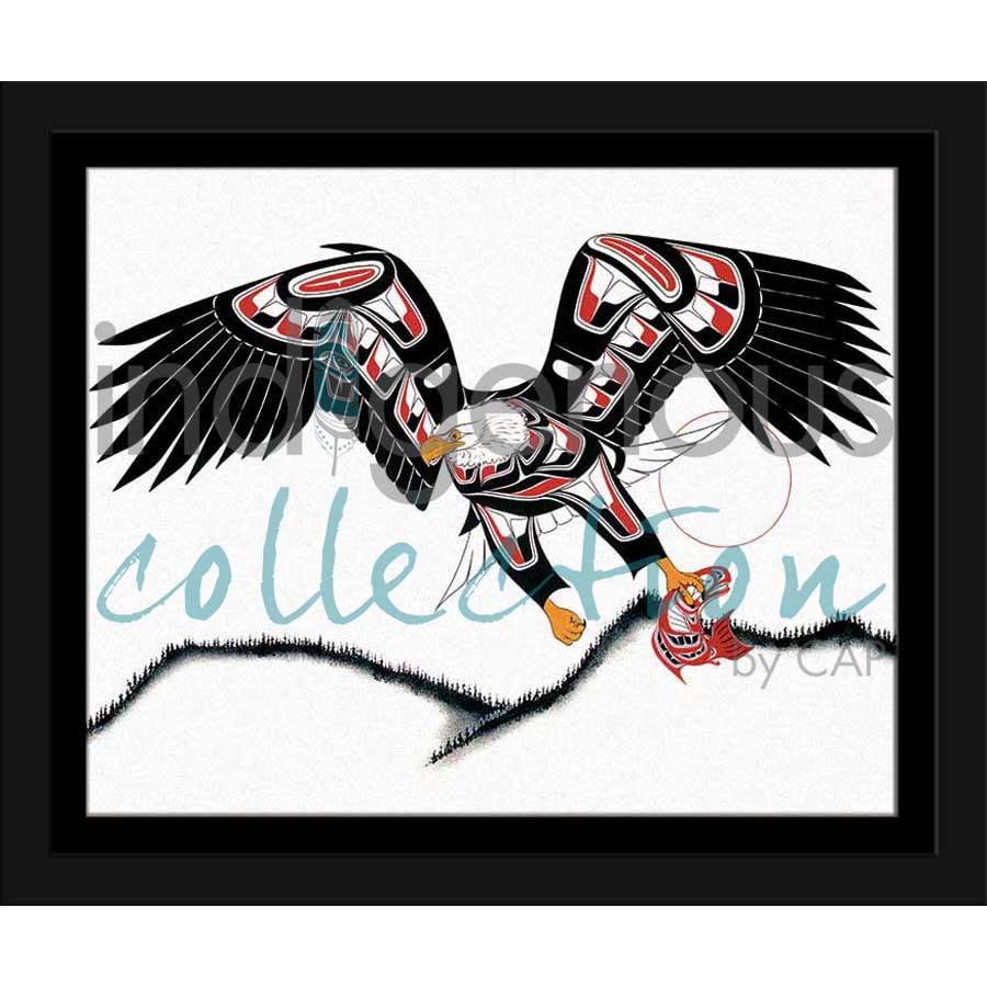 Eagle and Salmon by artist Richard Shorty - Northern Tutchone. Indigenous Collection