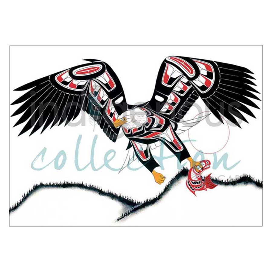 Eagle and Salmon Canvas Prints