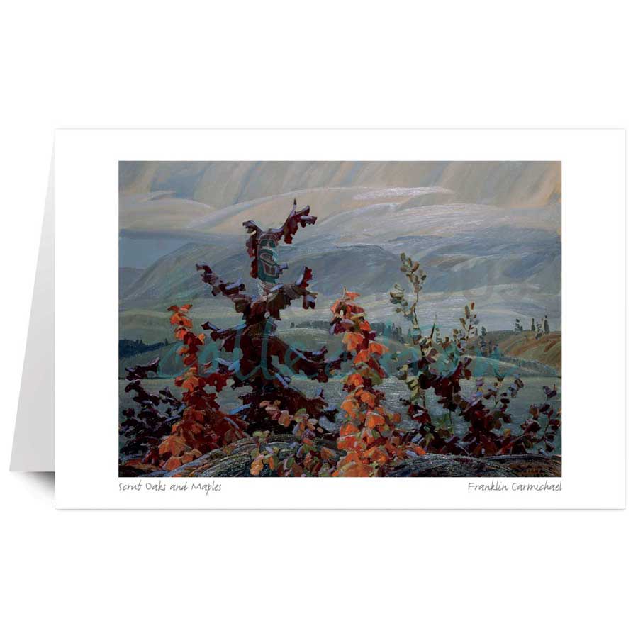 Scrub Oaks and Maples by artist F. Carmichael