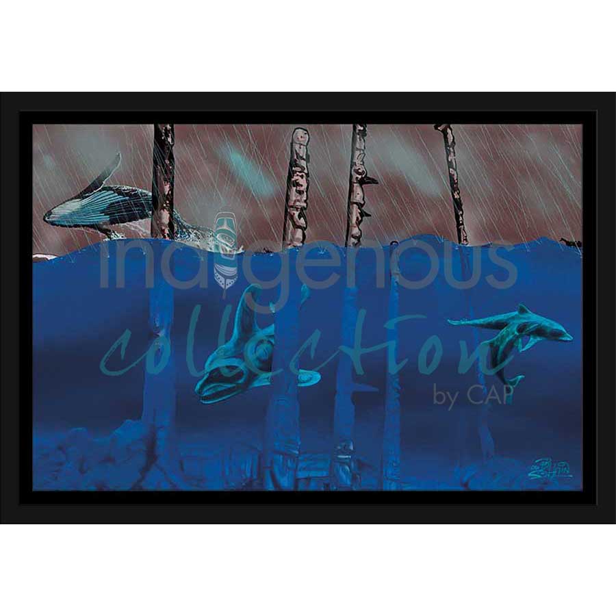 Queneesh Village by artist Bill Helin - Tsimshian. Indigenous Collection