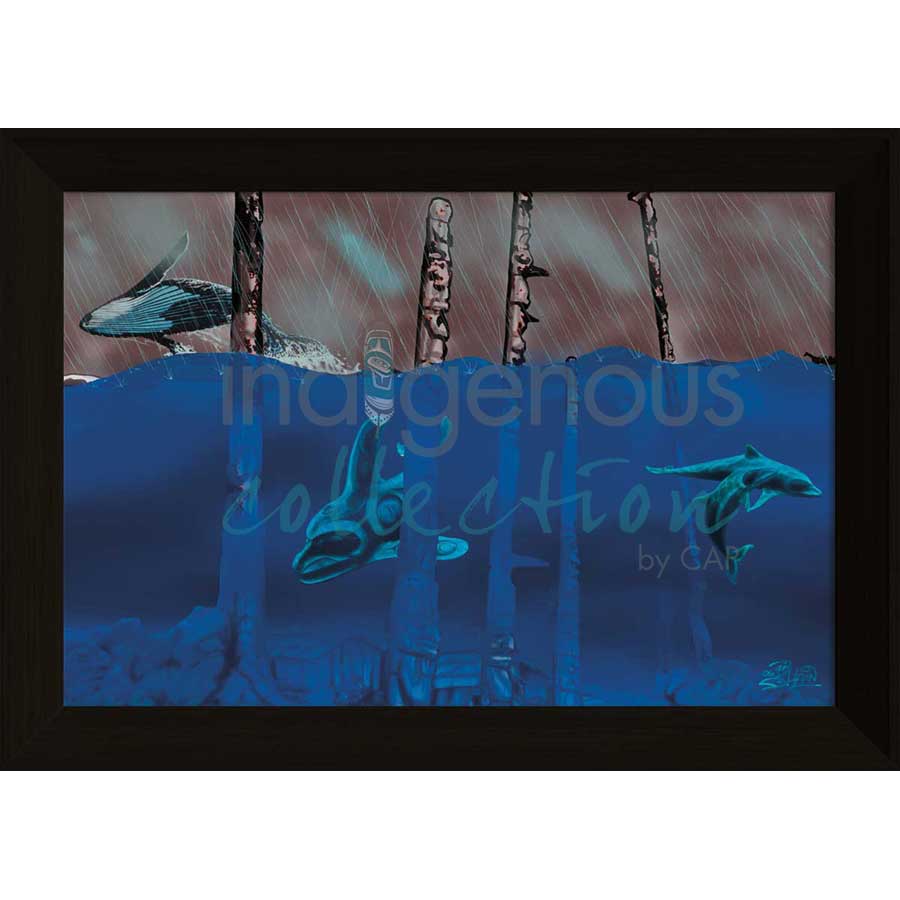 Queneesh Village by artist Bill Helin - Tsimshian. Indigenous Collection