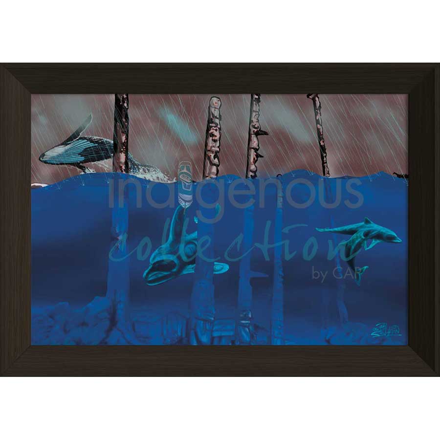 Queneesh Village by artist Bill Helin - Tsimshian. Indigenous Collection