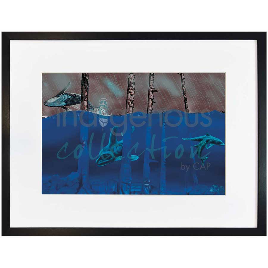 Queneesh Village by artist Bill Helin - Tsimshian. Indigenous Collection