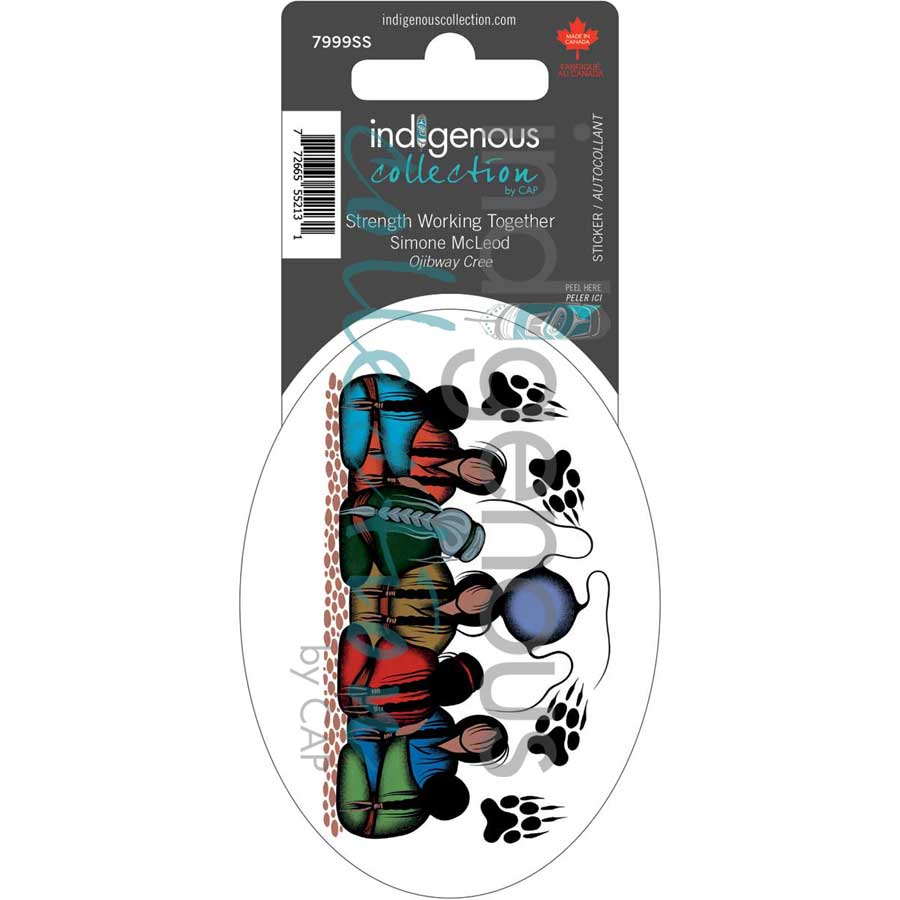 Strength Working Together Sticker by artist Simone McLeod