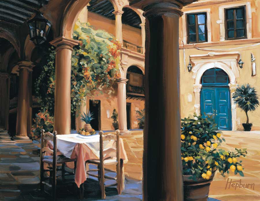 A Lemon Scented Courtyard by artist  Steve Hepburn
