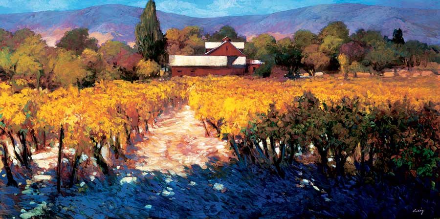 Vineyard Afternoon by artist  Philip Craig