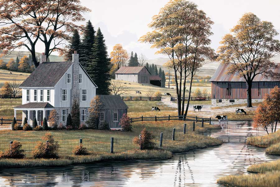 Autumn Grazing by artist  Bill Saunders