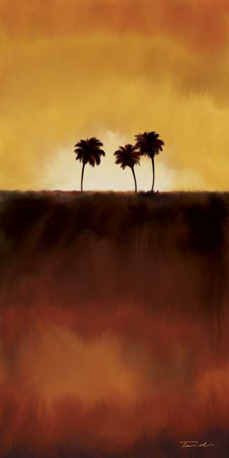 Sunset Palms I by artist  Tandi Venter