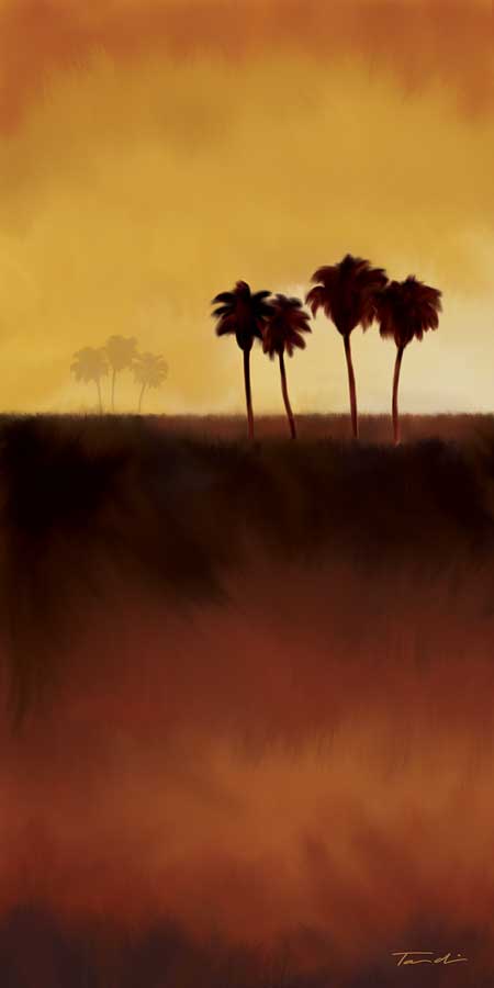 Sunset Palms II by artist  Tandi Venter