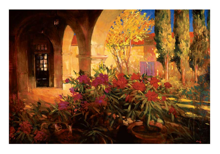 Twilight Courtyard by artist  Philip Craig