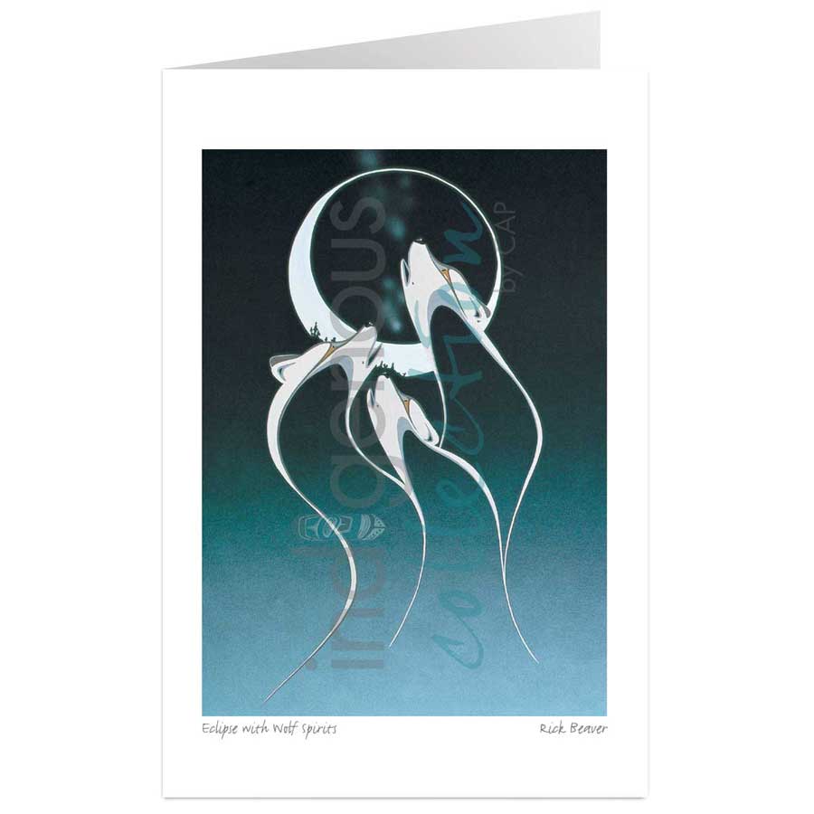 Eclipse With Wolf Spirit by artist Rick Beaver