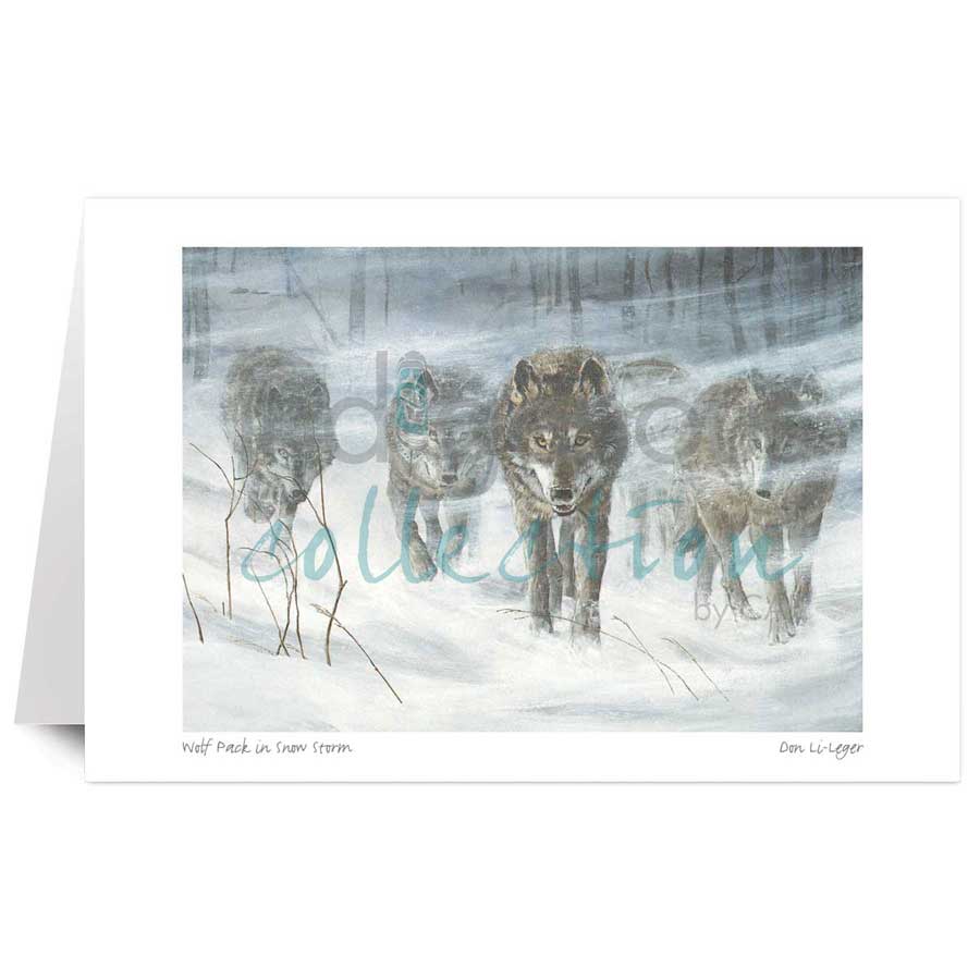 Wolfpack in Snowstorm by artist Don Li-Leger