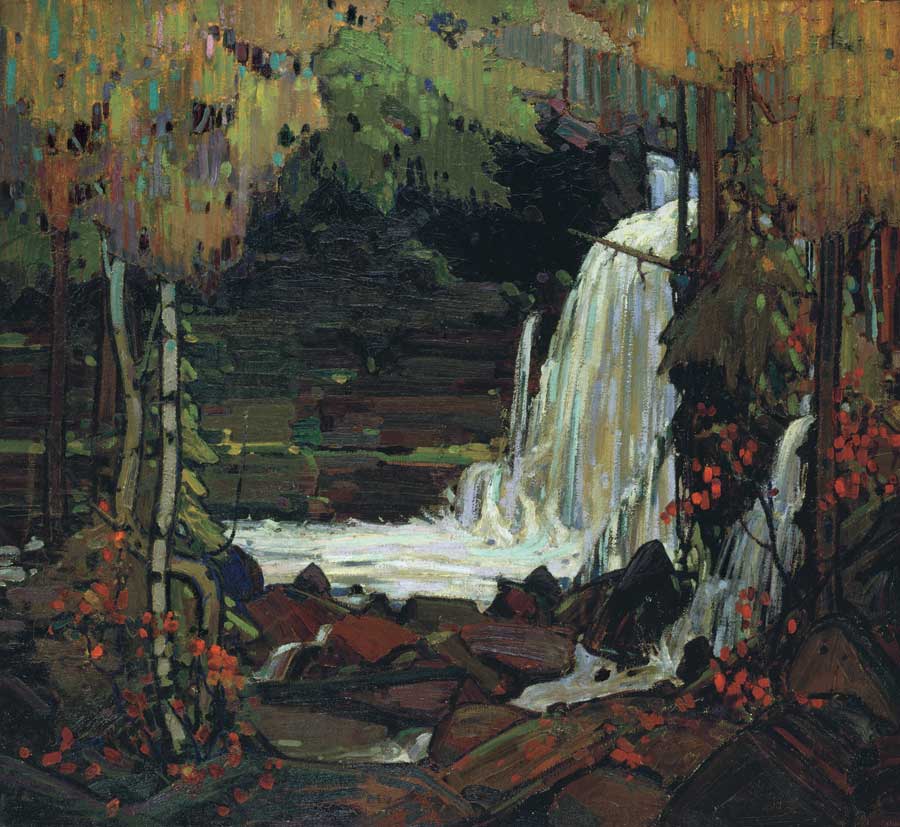 Woodland Waterfall Poster by Group of Seven artist Tom Thomson