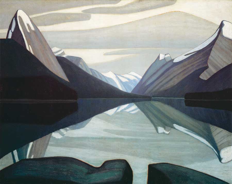Maligne Lake, Jasper Park Poster by Group of Seven artist Lawren S. Harris
