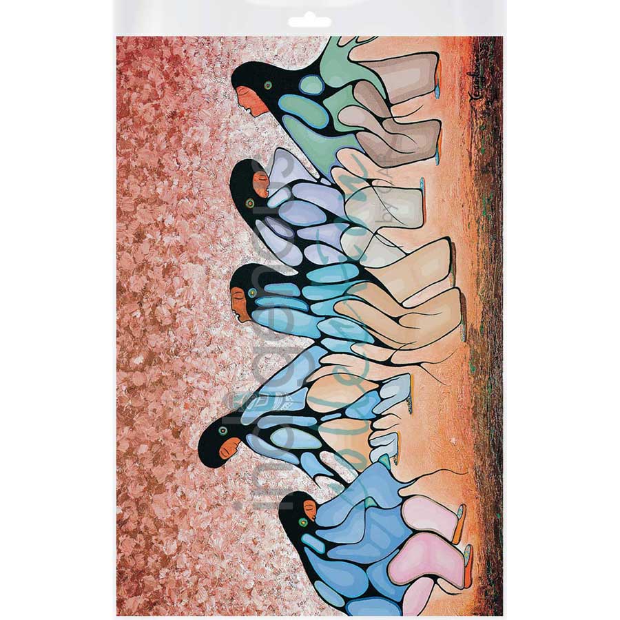 Sunset Dancers by artist Cecil Youngfox - Ojibway. Indigenous Collection