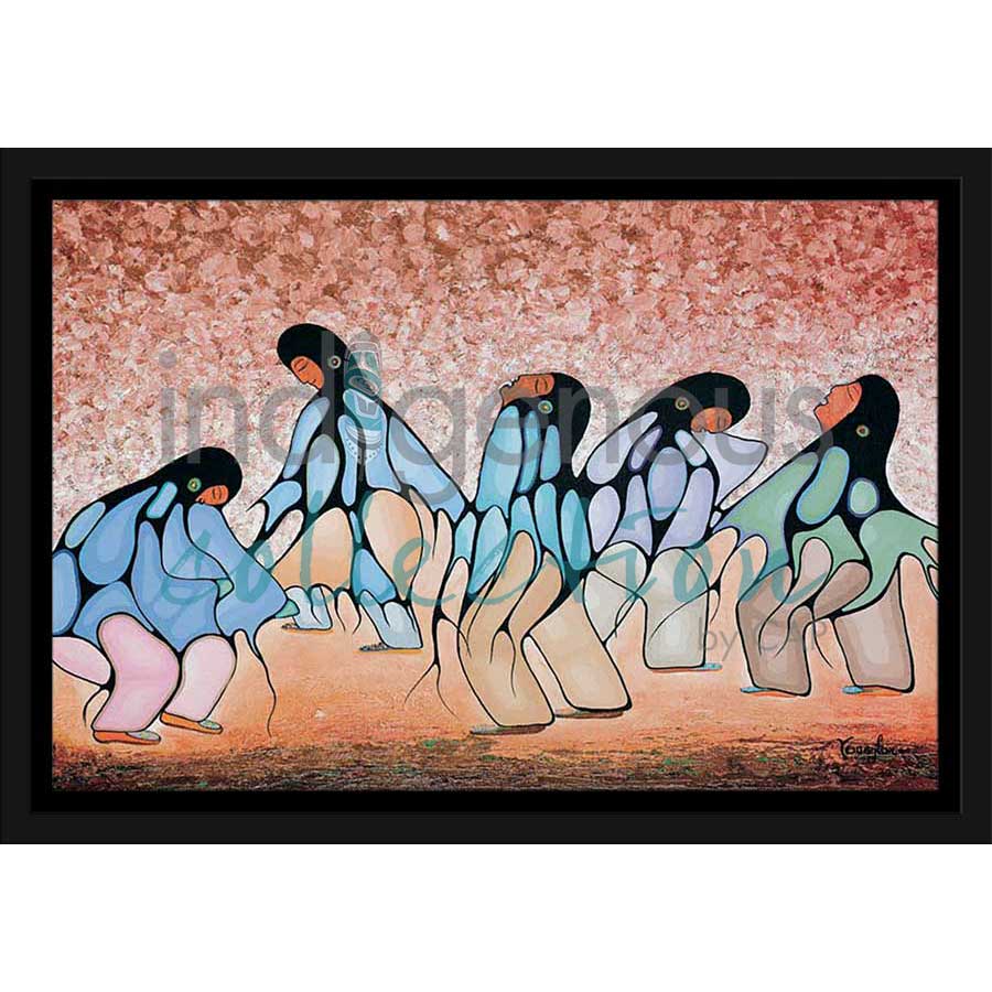 Sunset Dancers by artist Cecil Youngfox - Ojibway. Indigenous Collection
