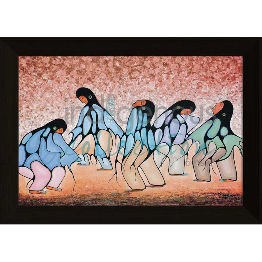 Sunset Dancers by artist Cecil Youngfox - Ojibway. Indigenous Collection