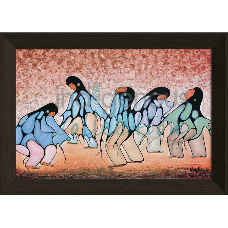 Sunset Dancers by artist Cecil Youngfox - Ojibway. Indigenous Collection