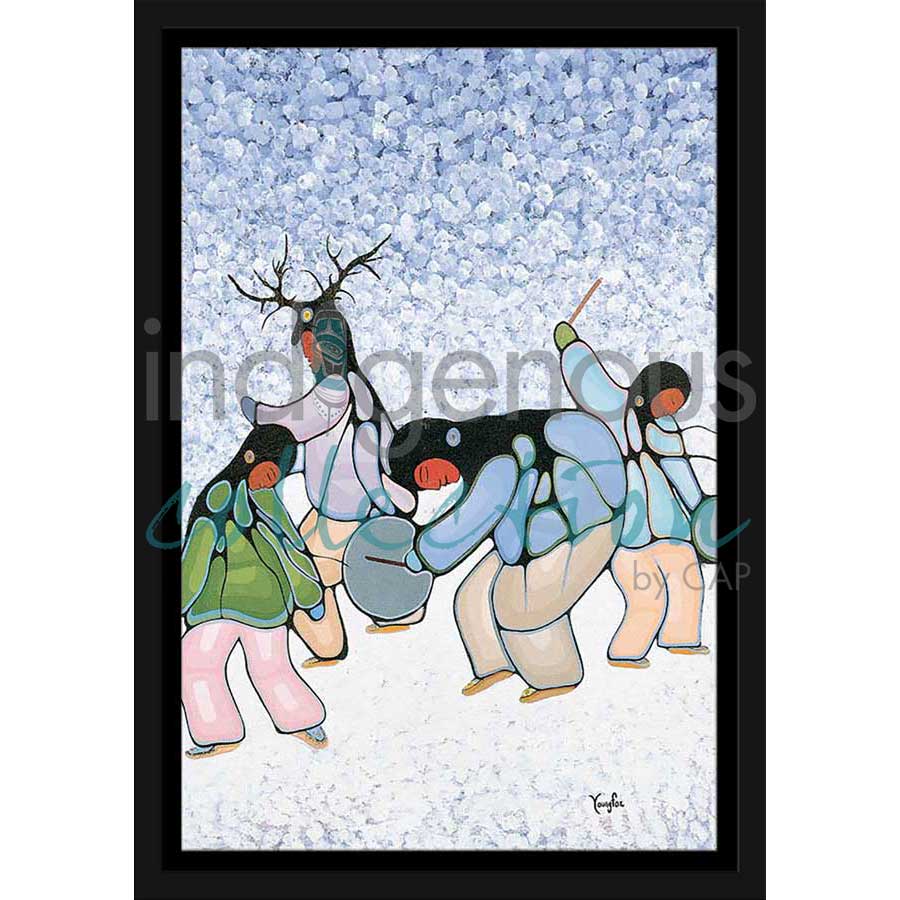 Medicine Dancers by artist Cecil Youngfox - Ojibway. Indigenous Collection