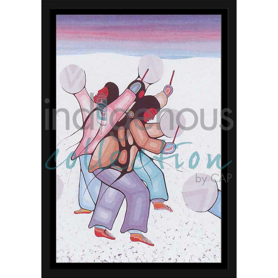 Snow Singers by artist Cecil Youngfox - Ojibway. Indigenous Collection