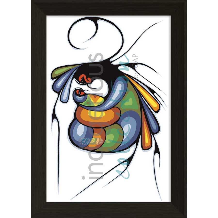Joyous Motherhood by artist Cecil Youngfox - Ojibway. Indigenous Collection