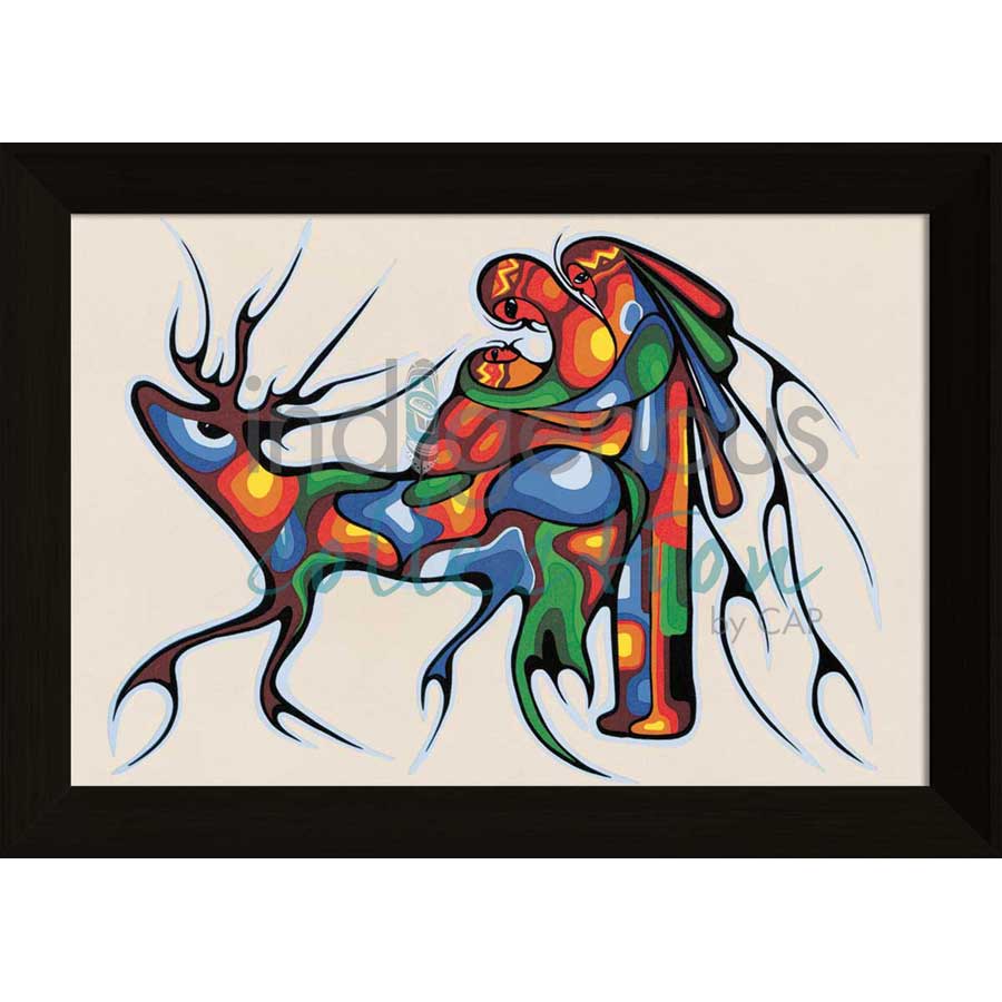 Winter Travel by artist Cecil Youngfox - Ojibway. Indigenous Collection