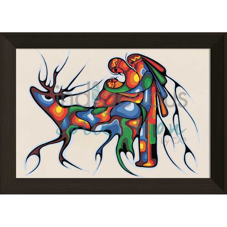 Winter Travel by artist Cecil Youngfox - Ojibway. Indigenous Collection