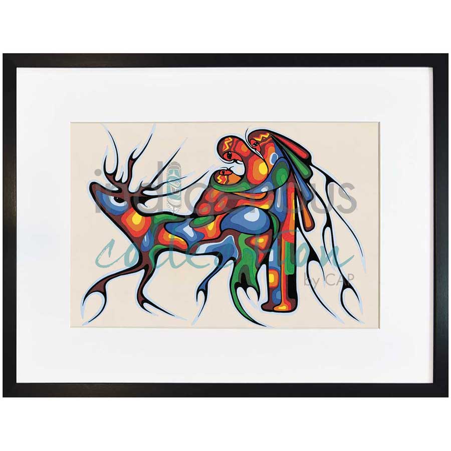 Winter Travel by artist Cecil Youngfox - Ojibway. Indigenous Collection
