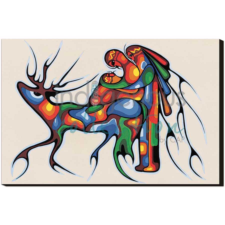 Winter Travel by artist Cecil Youngfox - Ojibway. Indigenous Collection