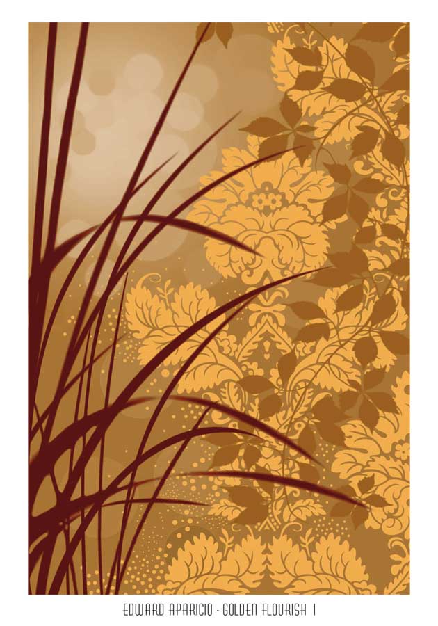 Golden Flourish I by artist  Edward Aparicio