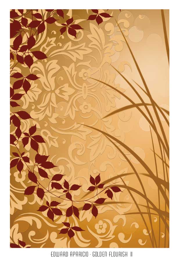 Golden Flourish II by artist  Edward Aparicio