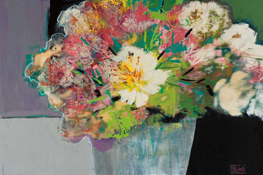 Flower Market by artist Leslie Bernsen