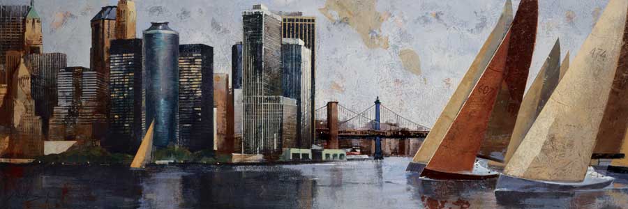Arriving at Manhattan by artist  Martí Bofarull