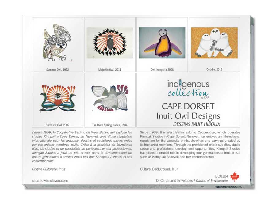 Owls of the Inuit Boxed Note Cards by artist Dorset Fine Arts