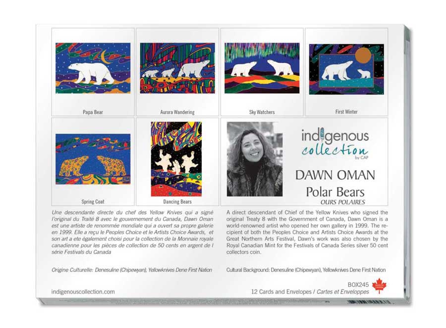 Polar Bears Boxed Note Cards by artist Dawn Oman