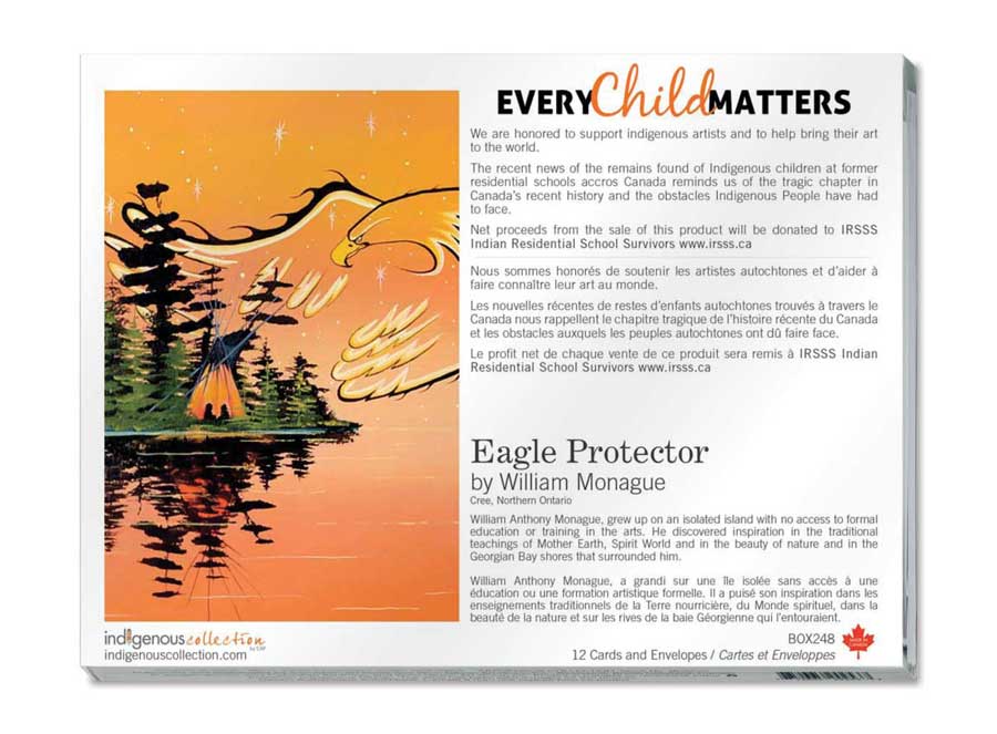 Eagle Protector. Every Child Matters Boxed Note Cards by artist William Monague