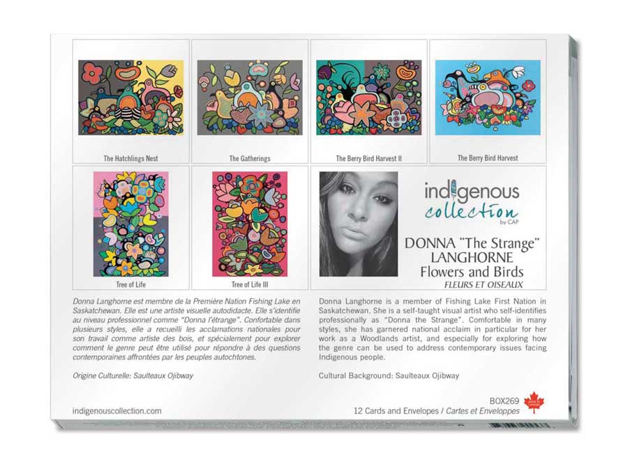 Flowers and Birds Boxed Note Cards by artist Donna "The Strange" Langhorne