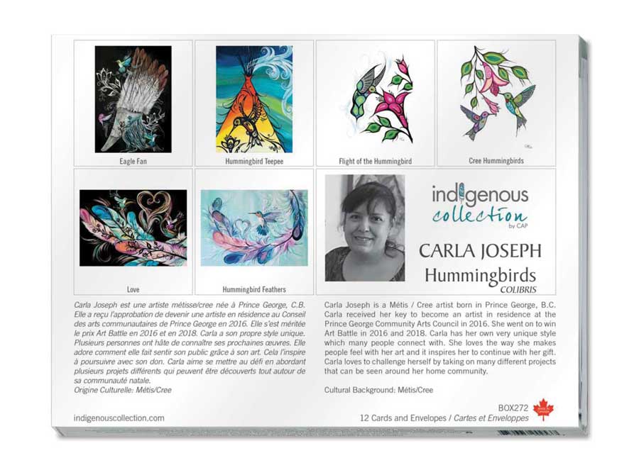 Hummingbirds Boxed Note Cards by artist Carla Joseph