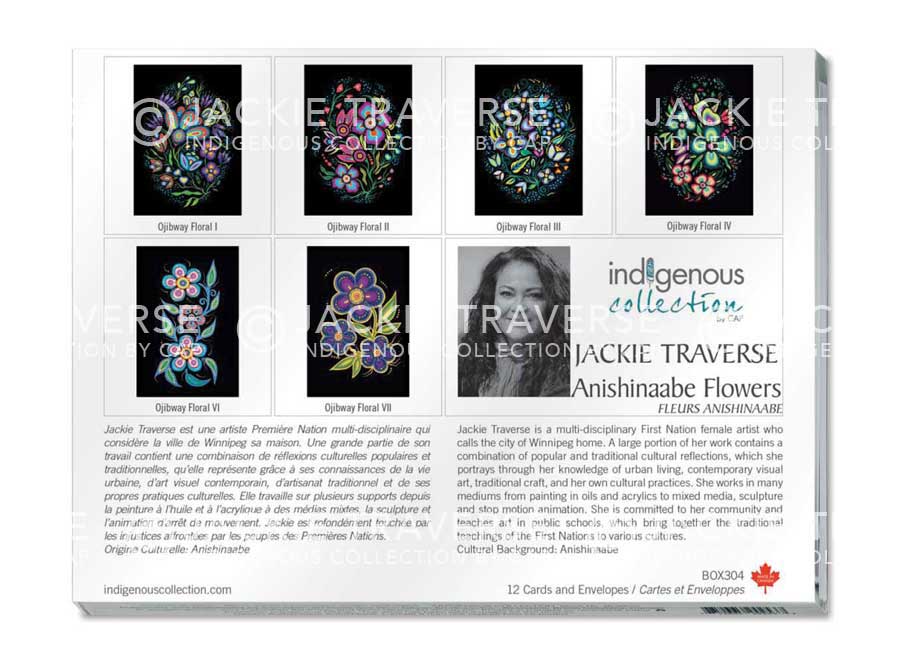 Anishinaabe Flowers  Boxed Note Cards by artist Jackie Traverse