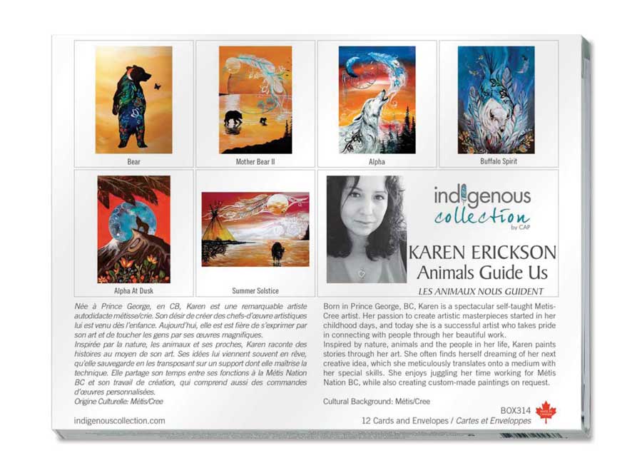 Animals Guide Us Boxed Note Cards by artist Karen Erickson