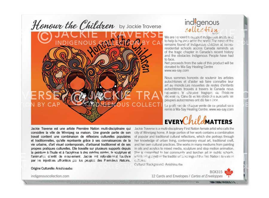 Honour the Children Boxed Note Cards by artist Jackie Traverse