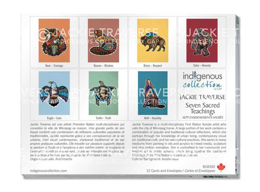 Seven Sacred Teachings  Boxed Note Cards by artist Jackie Traverse