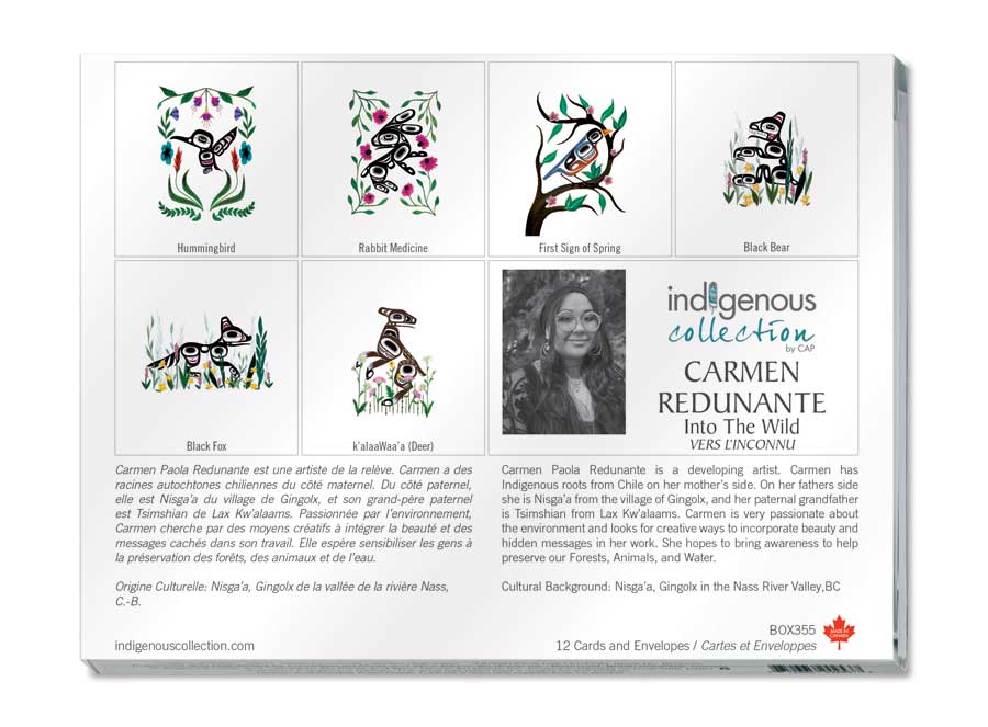 Carmen Redunante Boxed Note Cards by artist Carmen Redunante. Indigenous Collection.