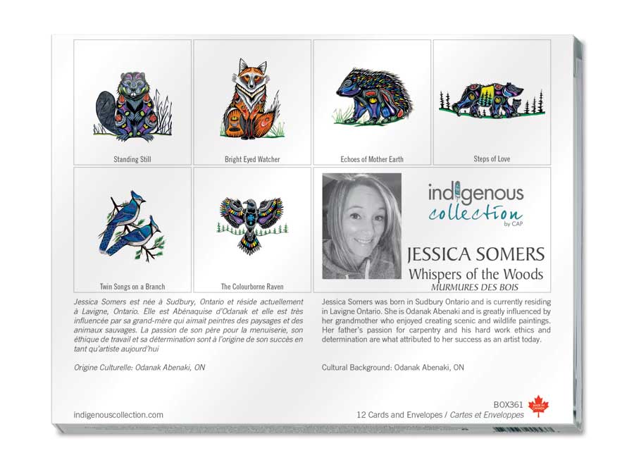 *White Animals Boxed Note Cards by artist Jessica Somers. Indigenous Collection.