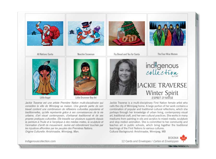*Christmas Boxed Note Cards by artist Jackie Traverse. Indigenous Collection.