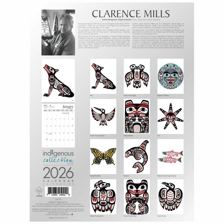 Haida Grizzly Bear 2026 Wall Calendar