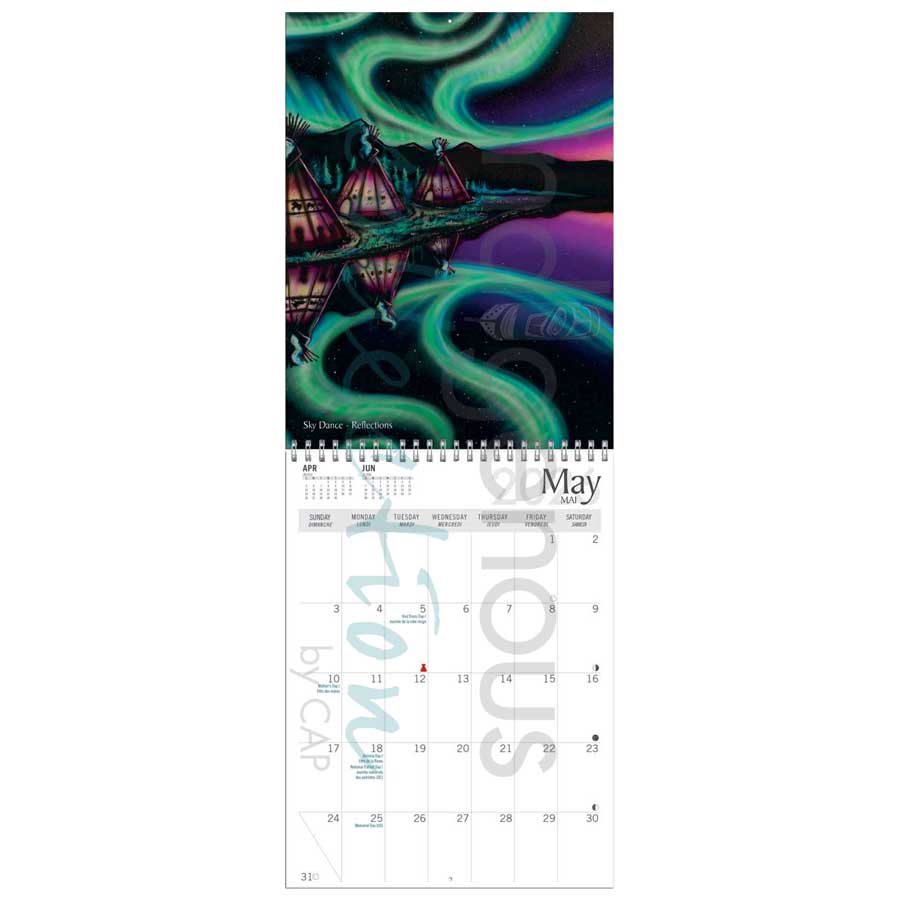 Sky Dance - Northern Light 2026 Wall Calendar