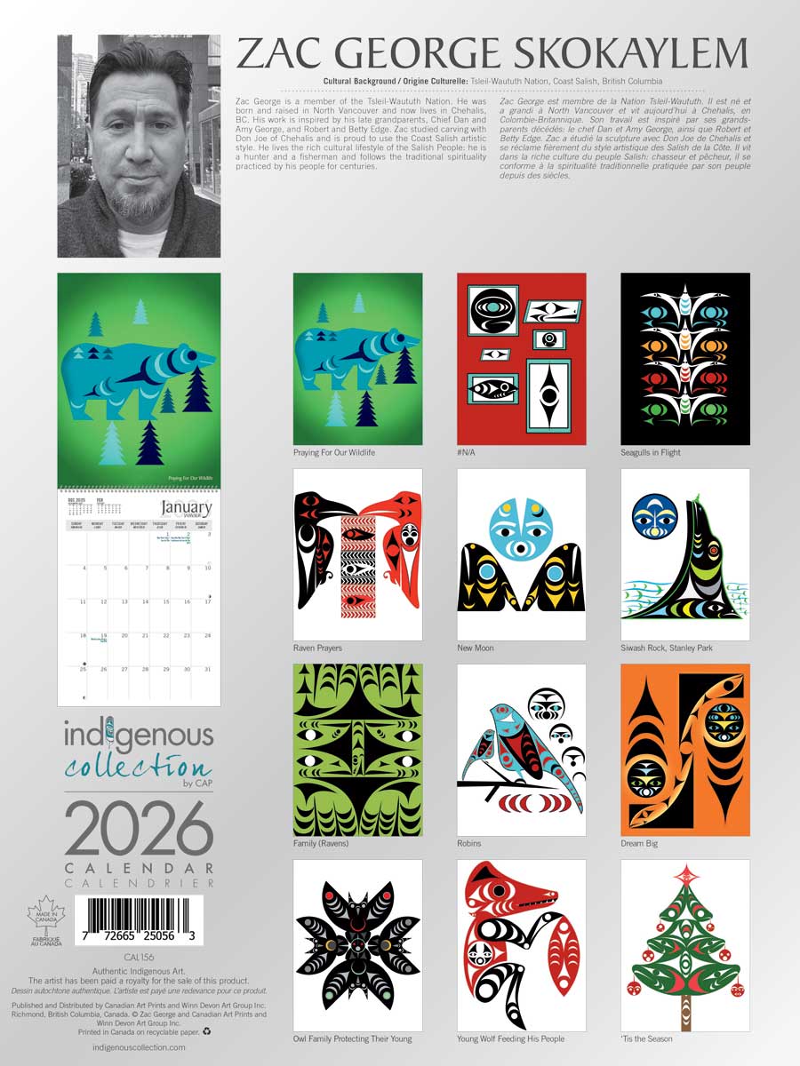 Zac George SKOKAYLEM 2026 Calendar